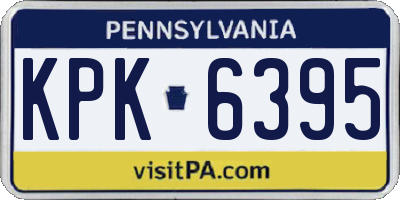 PA license plate KPK6395