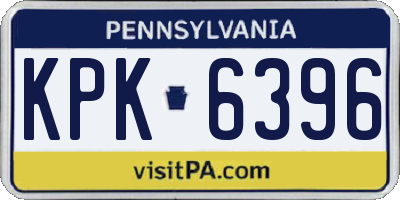 PA license plate KPK6396