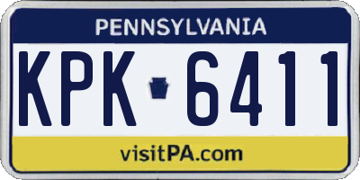 PA license plate KPK6411