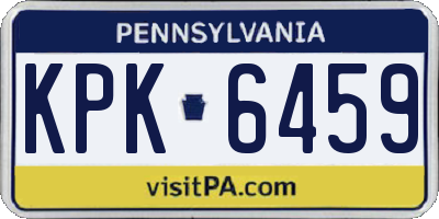 PA license plate KPK6459