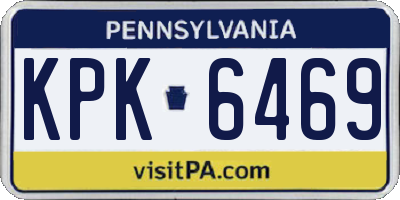 PA license plate KPK6469