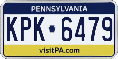 PA license plate KPK6479
