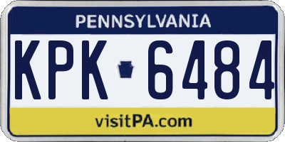 PA license plate KPK6484