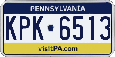 PA license plate KPK6513