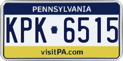 PA license plate KPK6515