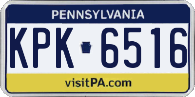 PA license plate KPK6516
