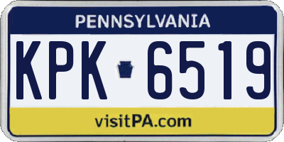 PA license plate KPK6519