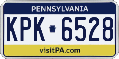 PA license plate KPK6528