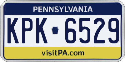 PA license plate KPK6529