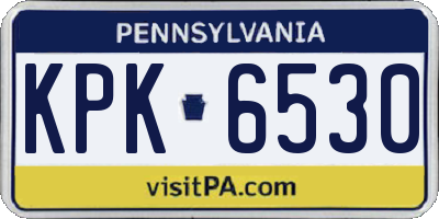 PA license plate KPK6530