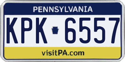 PA license plate KPK6557
