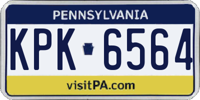 PA license plate KPK6564