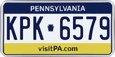 PA license plate KPK6579