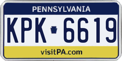 PA license plate KPK6619