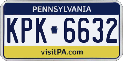 PA license plate KPK6632