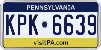 PA license plate KPK6639