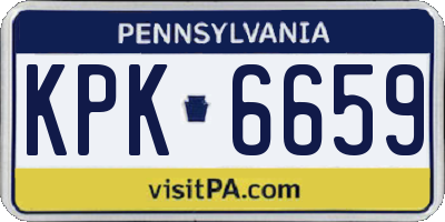 PA license plate KPK6659