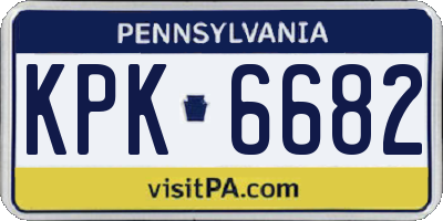 PA license plate KPK6682