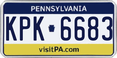PA license plate KPK6683