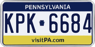 PA license plate KPK6684