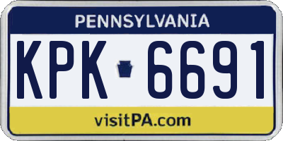 PA license plate KPK6691