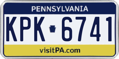 PA license plate KPK6741
