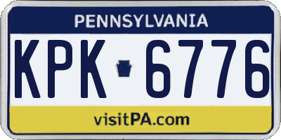 PA license plate KPK6776