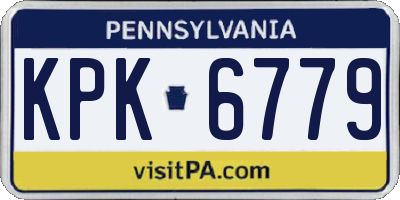 PA license plate KPK6779