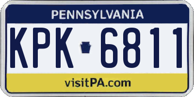 PA license plate KPK6811