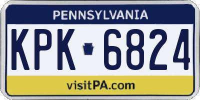 PA license plate KPK6824