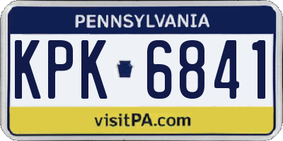 PA license plate KPK6841