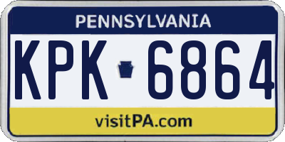 PA license plate KPK6864