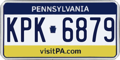 PA license plate KPK6879