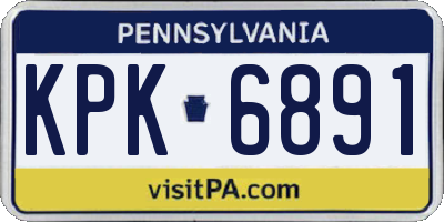 PA license plate KPK6891