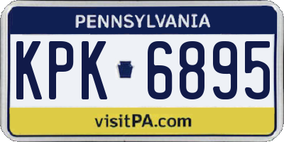 PA license plate KPK6895