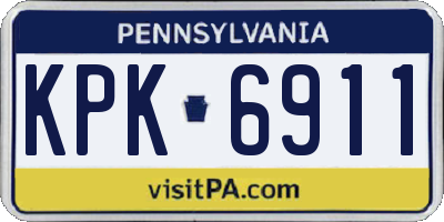 PA license plate KPK6911
