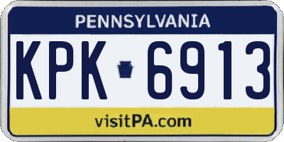PA license plate KPK6913
