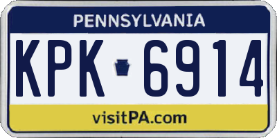 PA license plate KPK6914