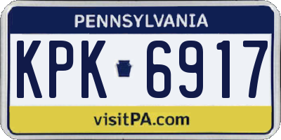 PA license plate KPK6917