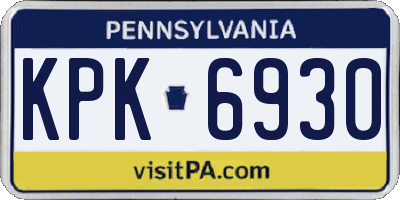 PA license plate KPK6930