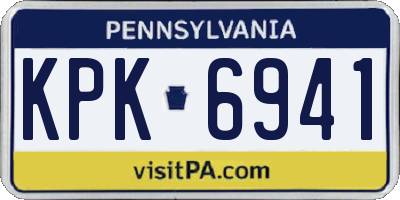 PA license plate KPK6941