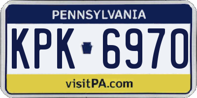 PA license plate KPK6970