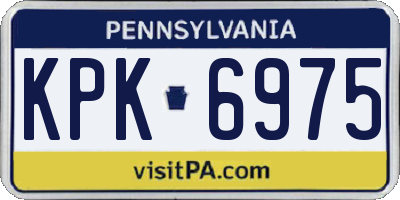 PA license plate KPK6975
