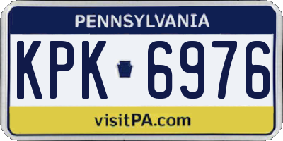 PA license plate KPK6976