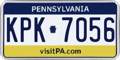 PA license plate KPK7056