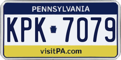 PA license plate KPK7079