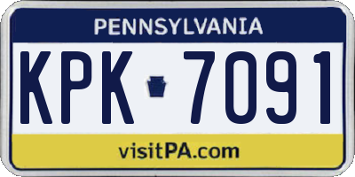 PA license plate KPK7091