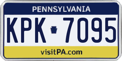 PA license plate KPK7095