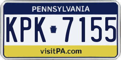 PA license plate KPK7155