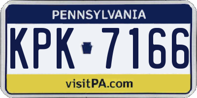 PA license plate KPK7166